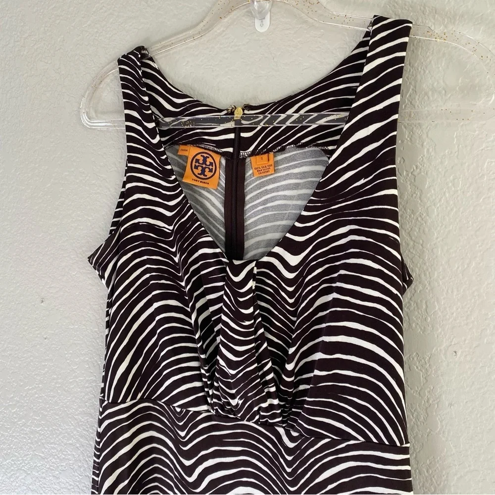 Tory burch Silk MIDI Zebra Print Dress